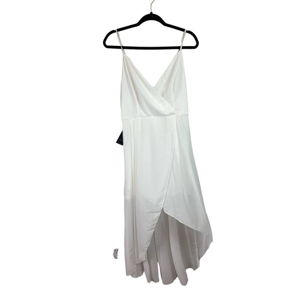 AREA STARS Women's White V-Neck Sleeveless Mini Dress Size S